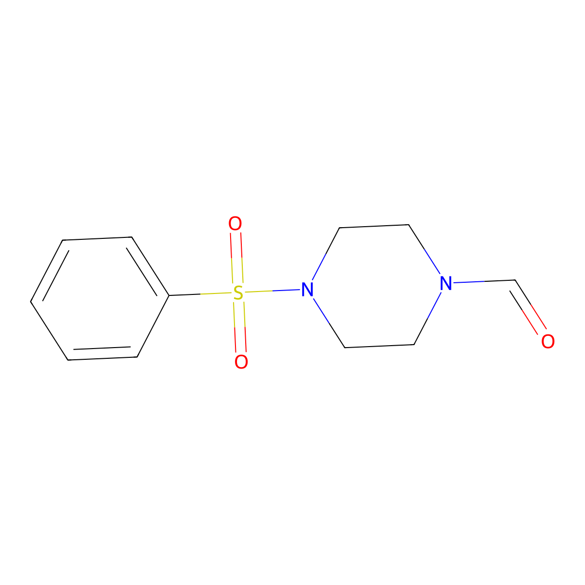 4-(Benzenesulfonyl)piperazine-1-carbaldehyde molecular structure, CAS 500859-71-2