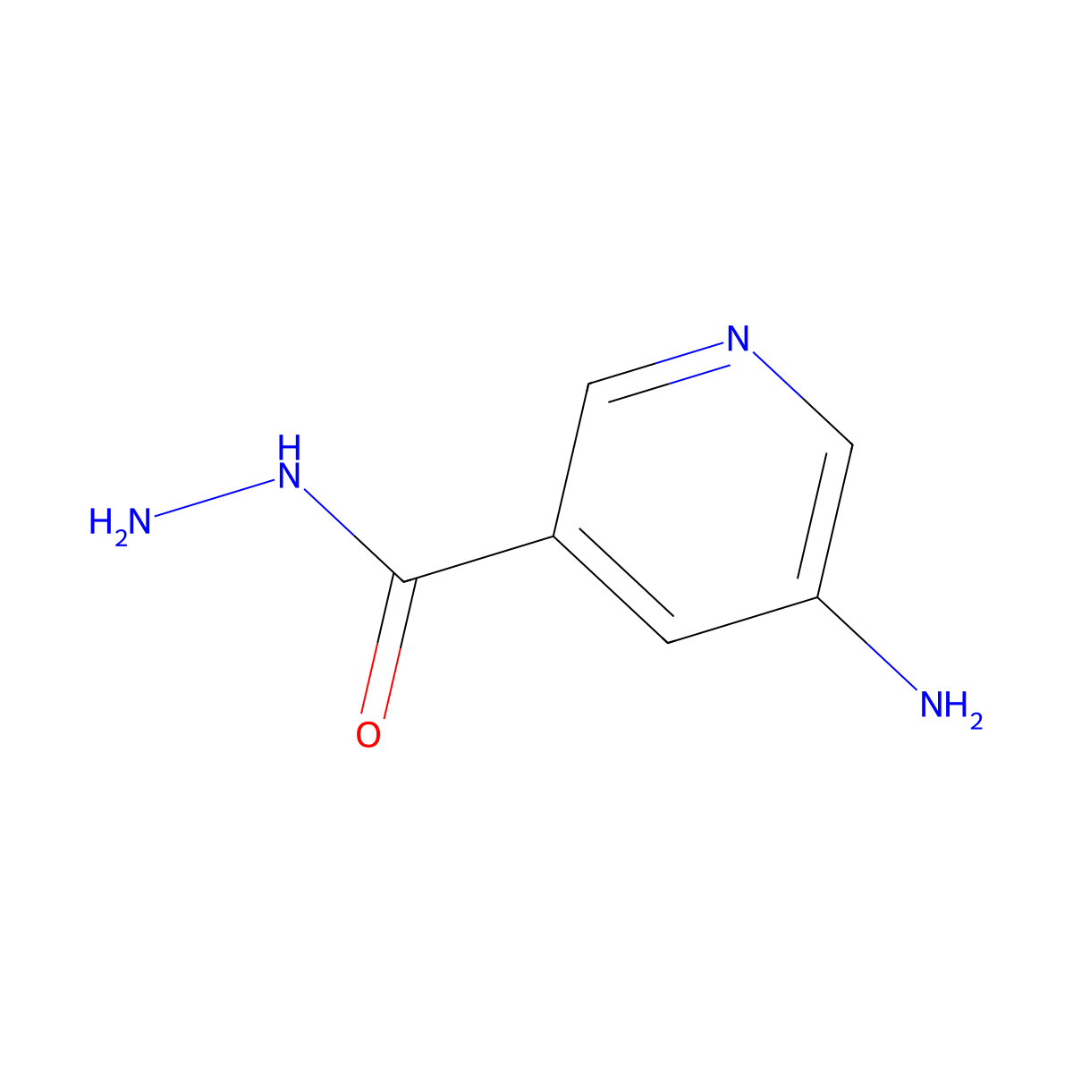 5-Aminonicotinohydrazide molecular structure, CAS 500862-71-5