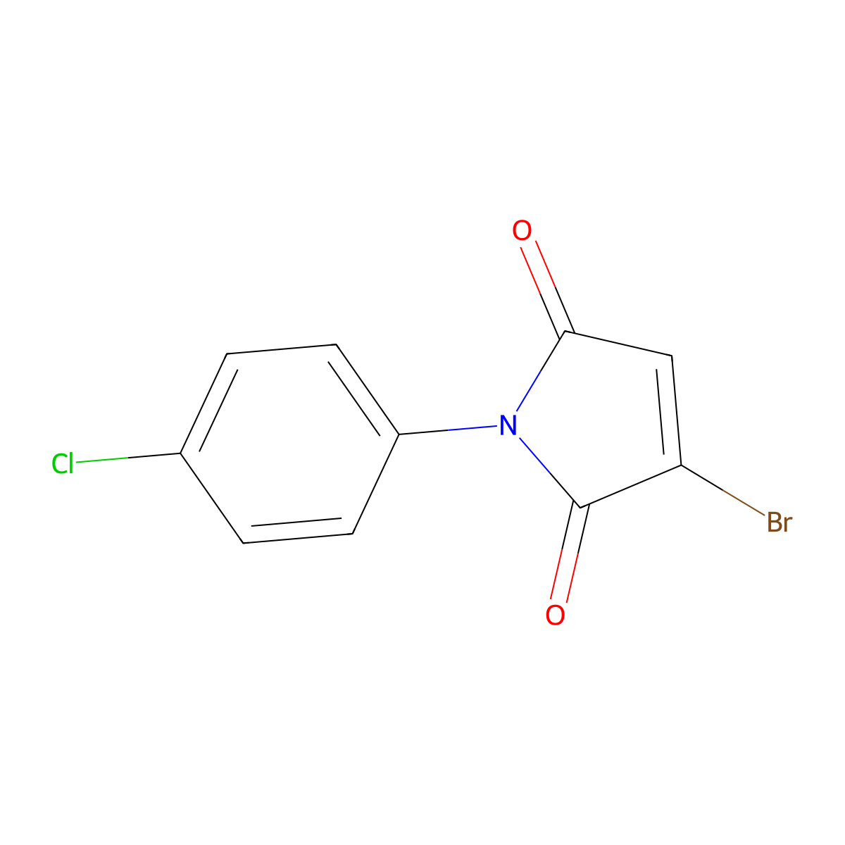 3-Bromo-1-(4-chlorophenyl)pyrrole-2,5-dione molecular structure, CAS 500862-82-8