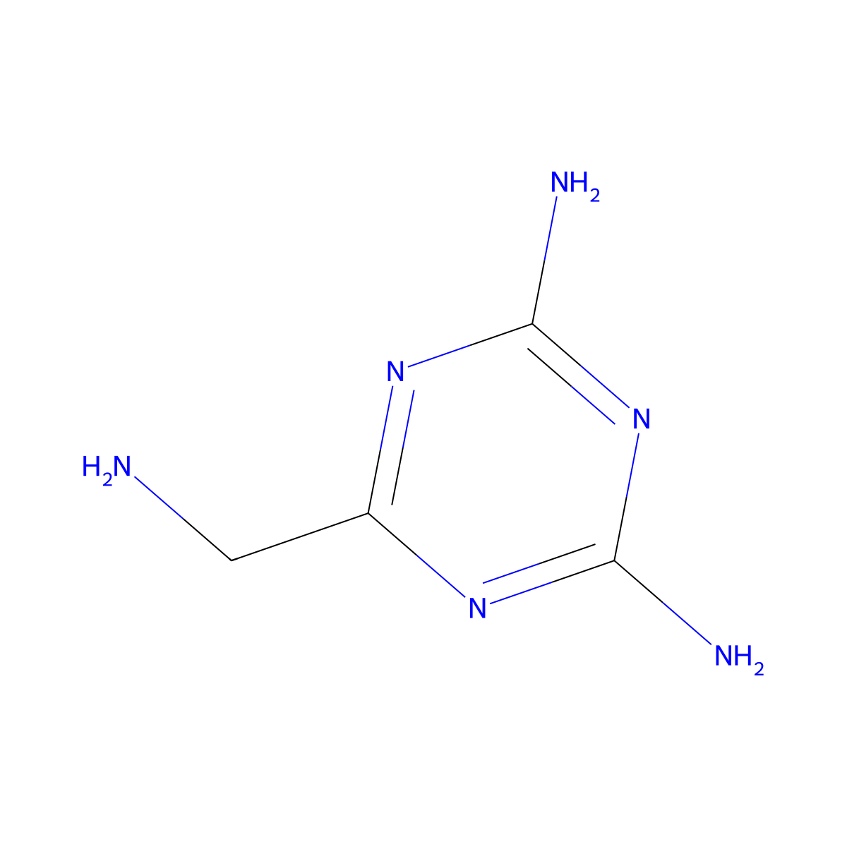 6-(Aminomethyl)-1,3,5-triazine-2,4-diamine molecular structure, CAS 500864-22-2