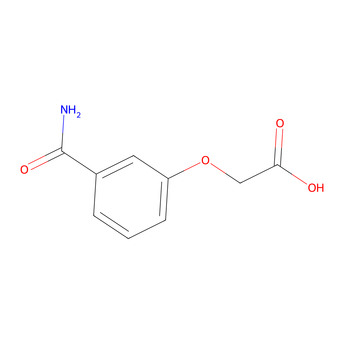 2-(3-Carbamoylphenoxy)acetic acid molecular structure, CAS 500866-01-3