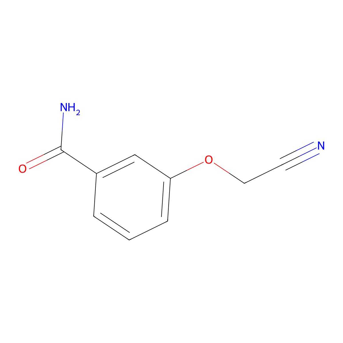 3-(Cyanomethoxy)benzamide molecular structure, CAS 500866-02-4