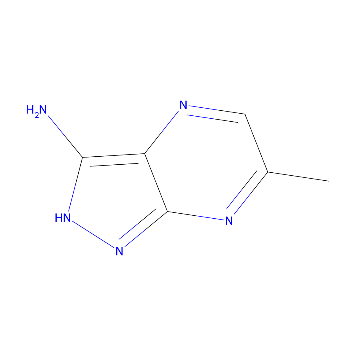 6-methyl-2H-pyrazolo[3,4-b]pyrazin-3-amine molecular structure, CAS 500869-45-4