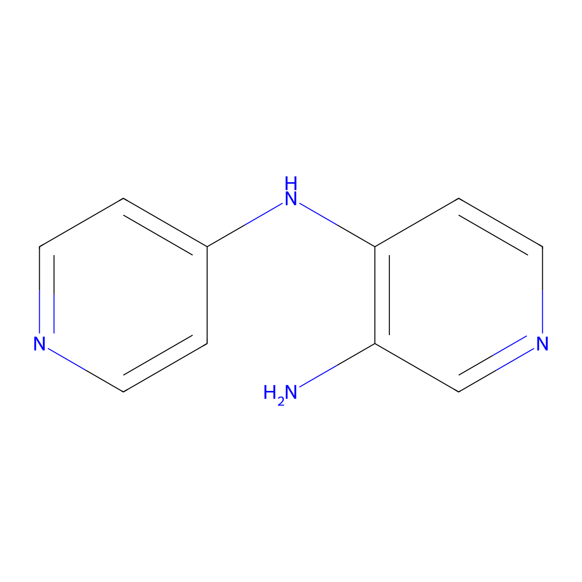 3-Amino-4(4'-pyridylamino)pyridine molecular structure, CAS 500870-64-4