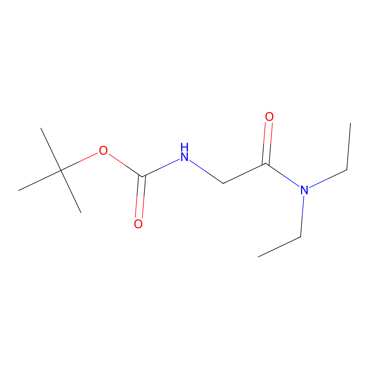 Boc-amino-acetic acid diethylamide molecular structure, CAS 500871-60-3