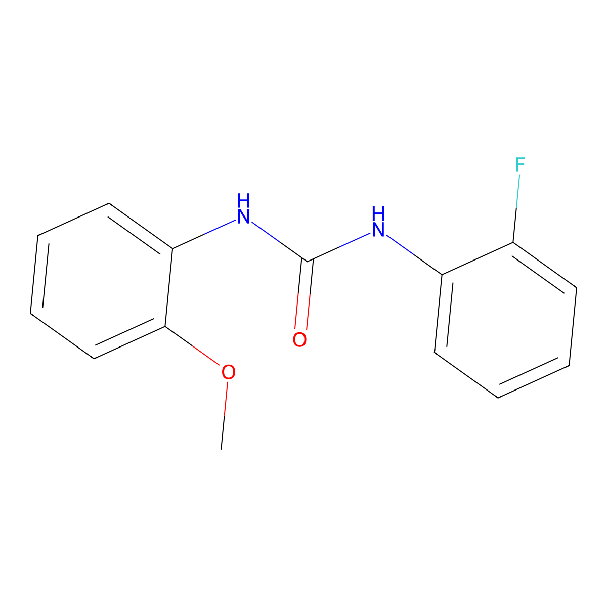 1-(2-Fluorophenyl)-3-(2-methoxyphenyl)urea molecular structure, CAS 500873-20-1