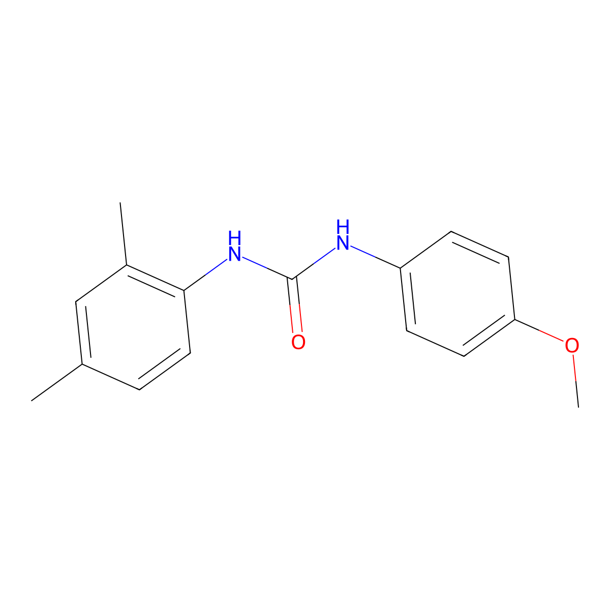 1-(2,4-Dimethylphenyl)-3-(4-methoxyphenyl)urea molecular structure, CAS 500873-26-7