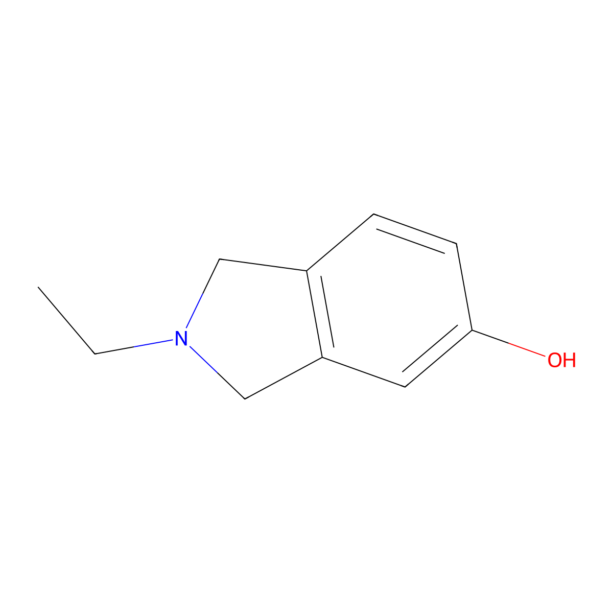 2-ethyl-2,3-dihydro-1H-isoindol-5-ol molecular structure, CAS 500881-10-7