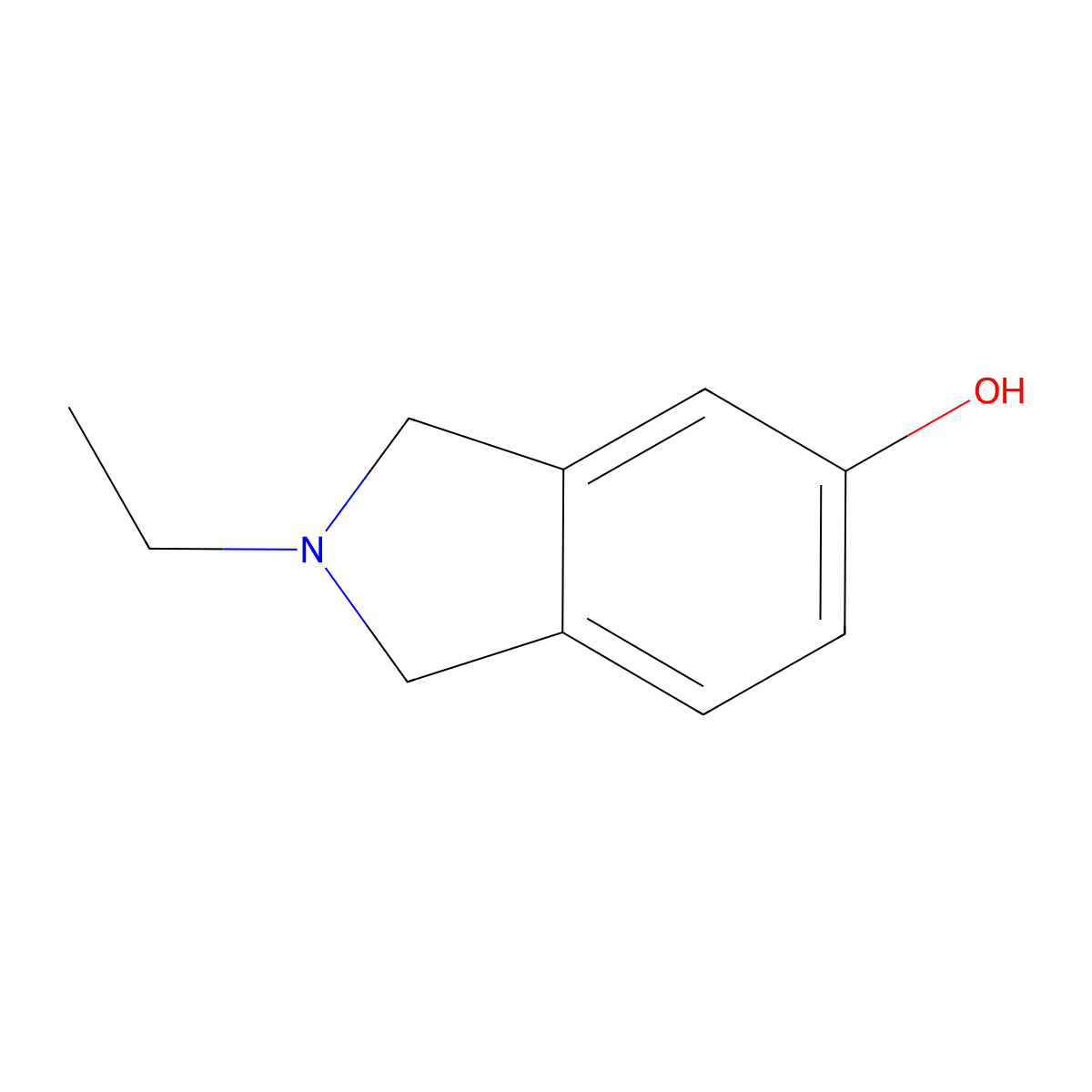 2-ethyl-2,3-dihydro-1H-isoindol-5-ol molecular structure, CAS 500881-10-7