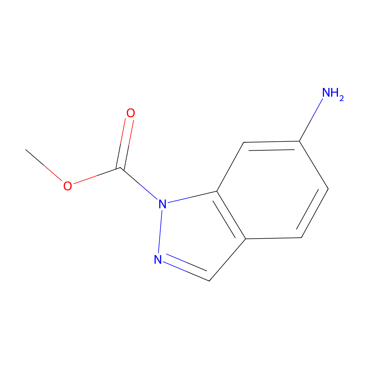 methyl 6-amino-1H-indazole-1-carboxylate molecular structure, CAS 500881-33-4