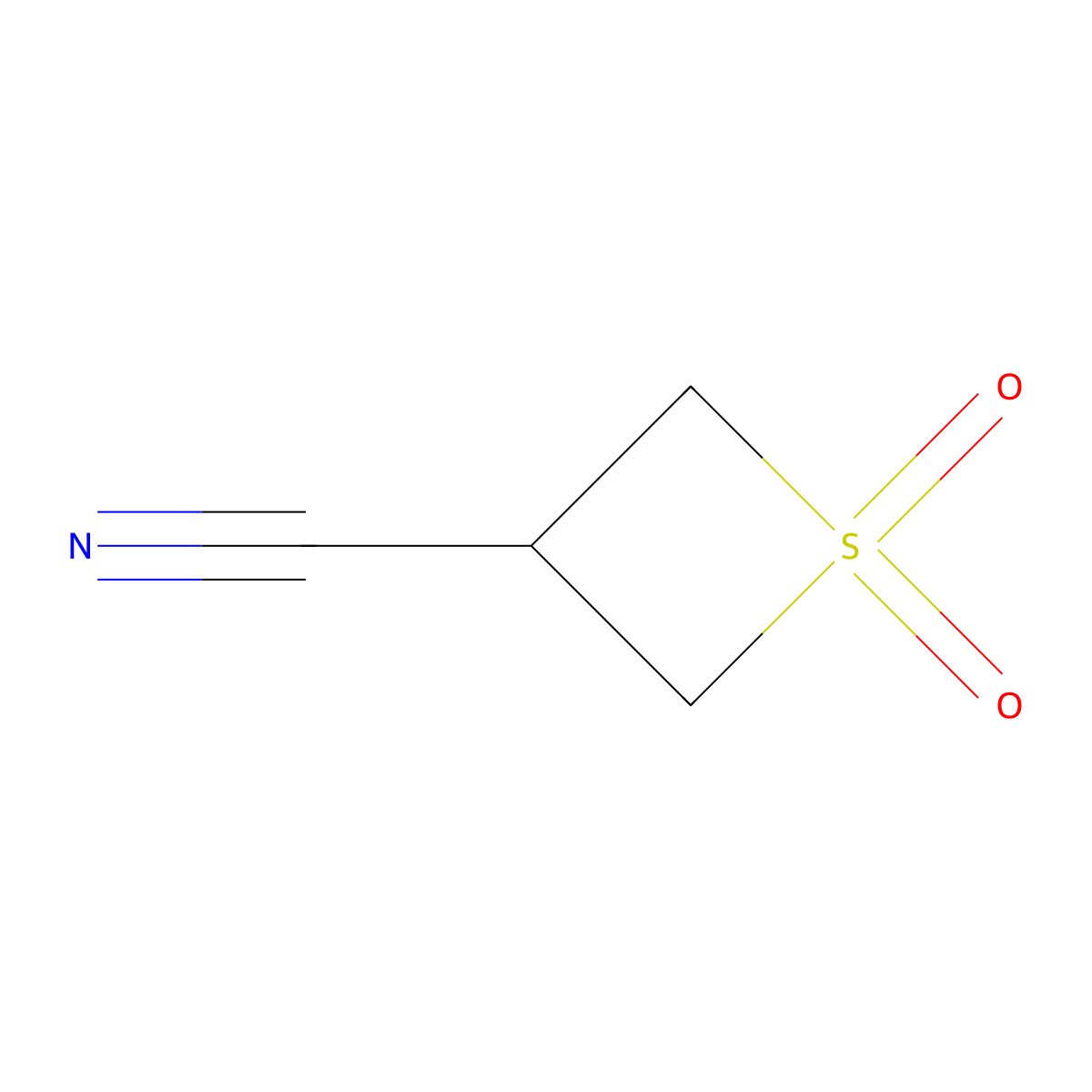 1,1-Dioxo-1lambda6-thietane-3-carbonitrile molecular structure, CAS 500881-65-2