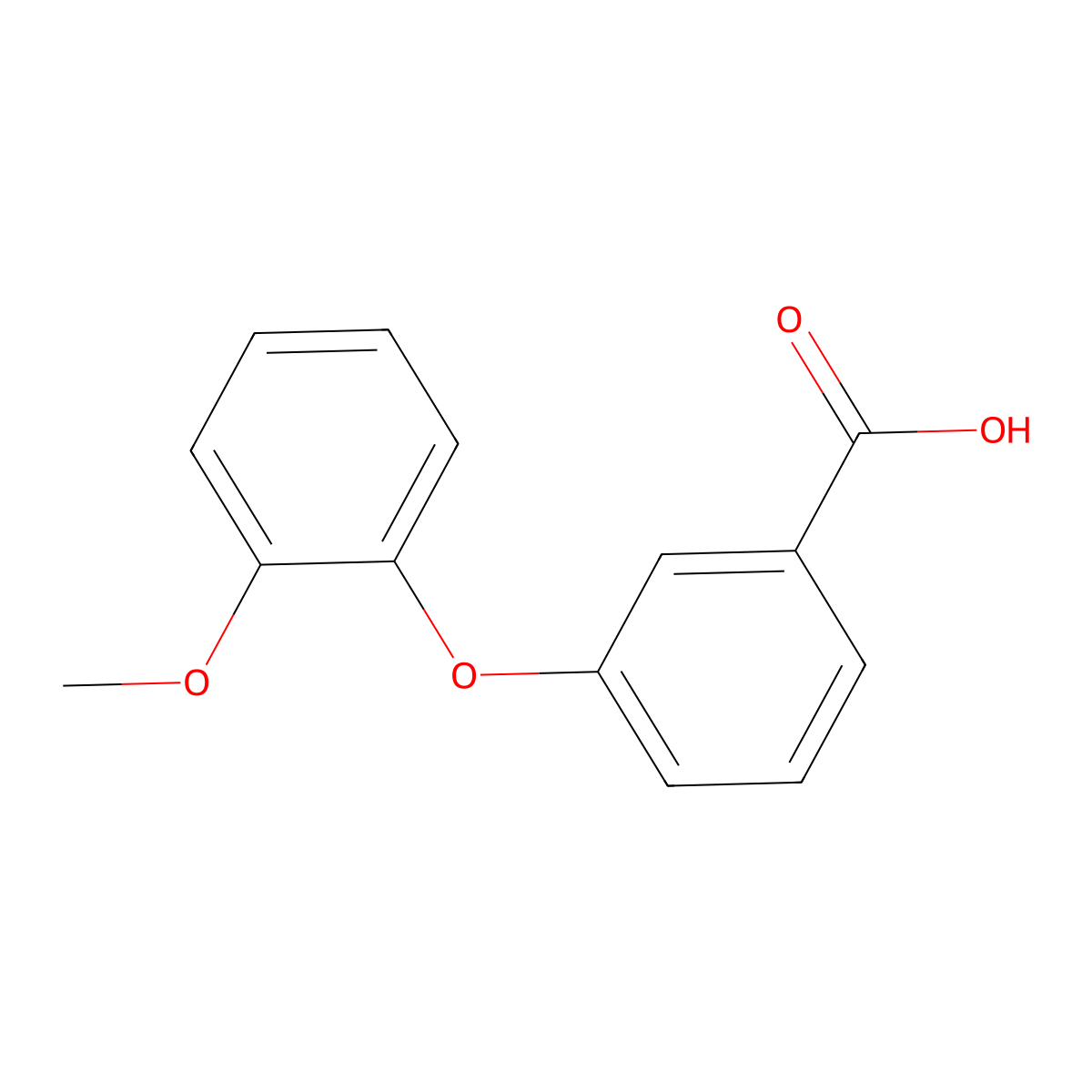 3-(2-Methoxyphenoxy)benzoic acid molecular structure, CAS 500884-43-5