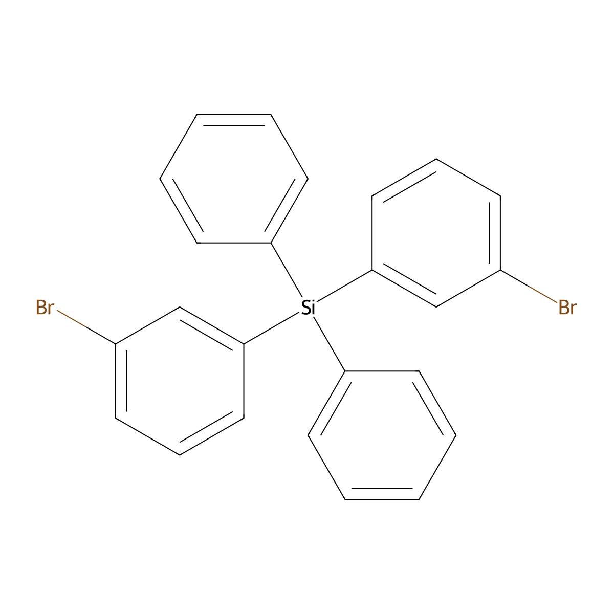 Bis(3-bromophenyl)diphenylsilane molecular structure, CAS 500886-98-6