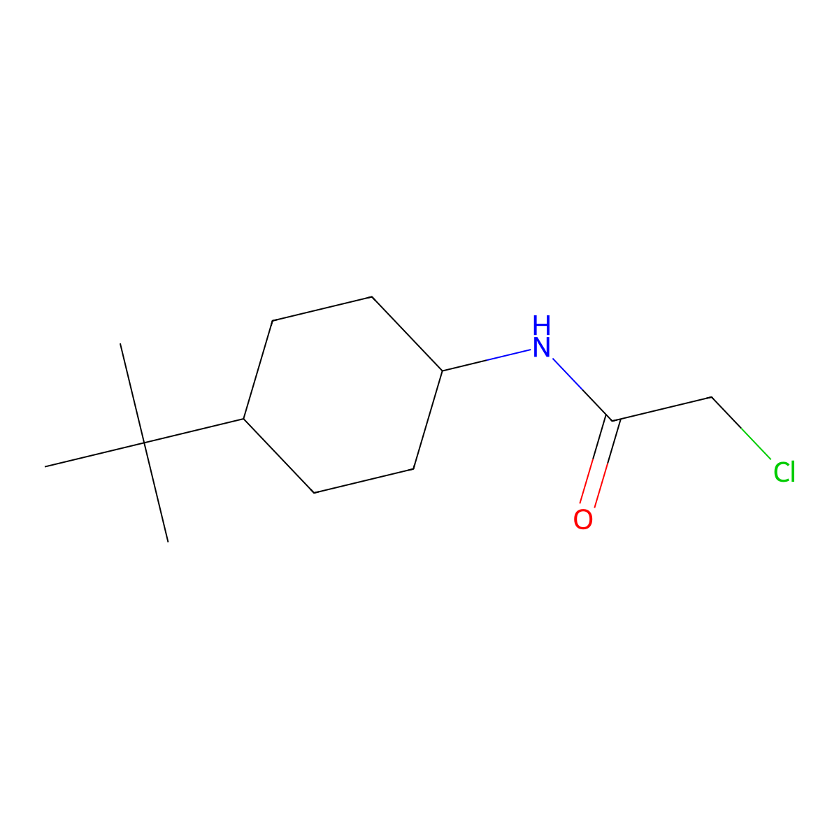 N-(4-tert-butylcyclohexyl)-2-chloroacetamide molecular structure, CAS 500887-21-8