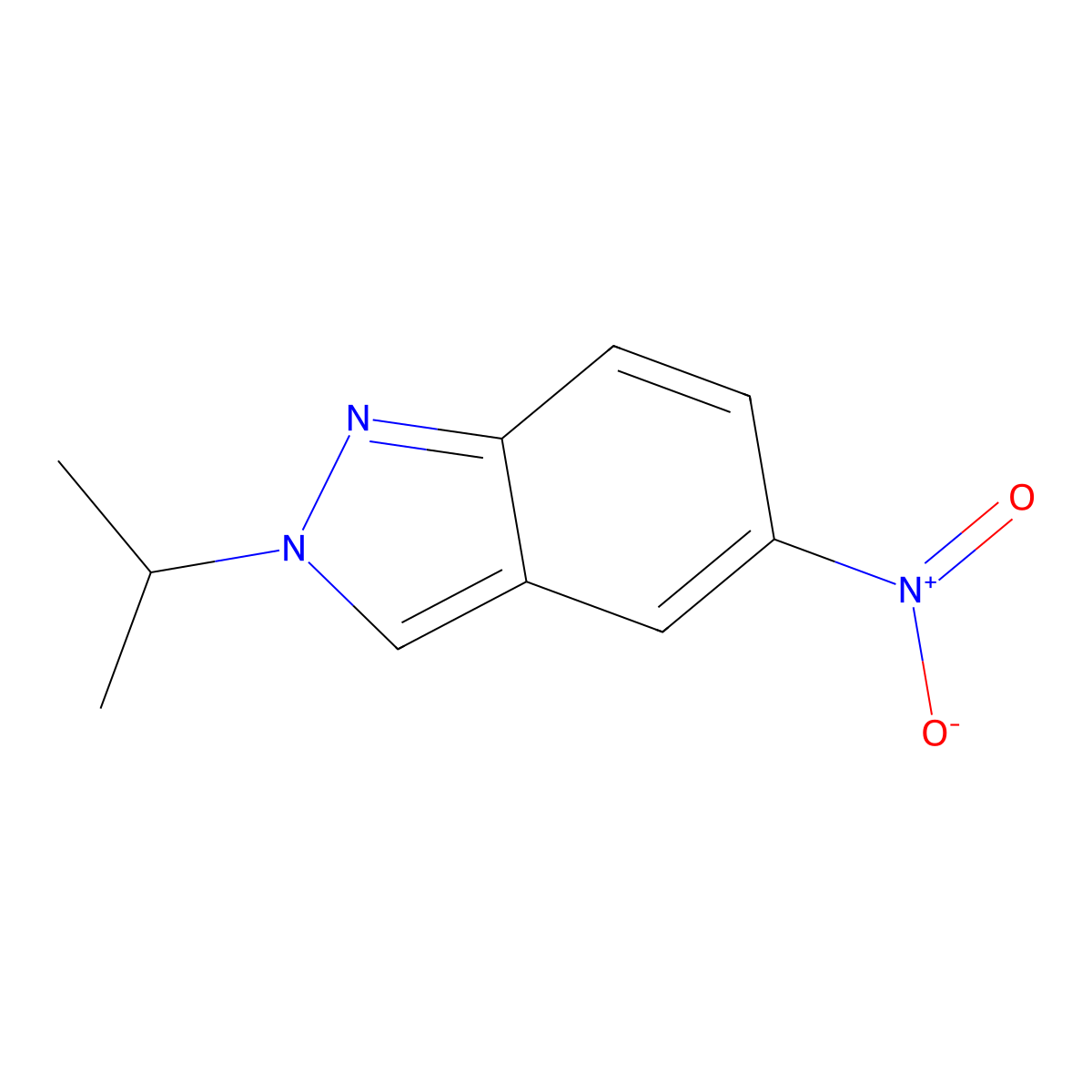 2-isopropyl-5-nitro-2H-indazole molecular structure, CAS 500889-09-8