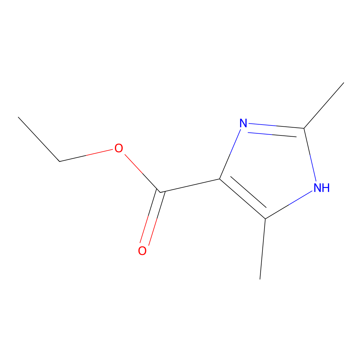 ethyl 2,4-dimethyl-1H-imidazole-5-carboxylate molecular structure, CAS 500890-03-9