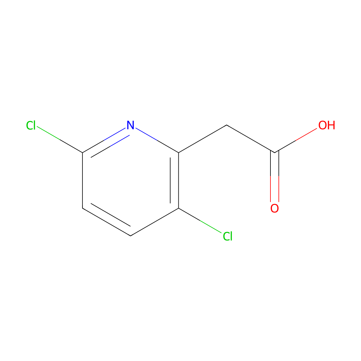 2-(3,6-Dichloropyridin-2-yl)acetic acid molecular structure, CAS 500890-84-6