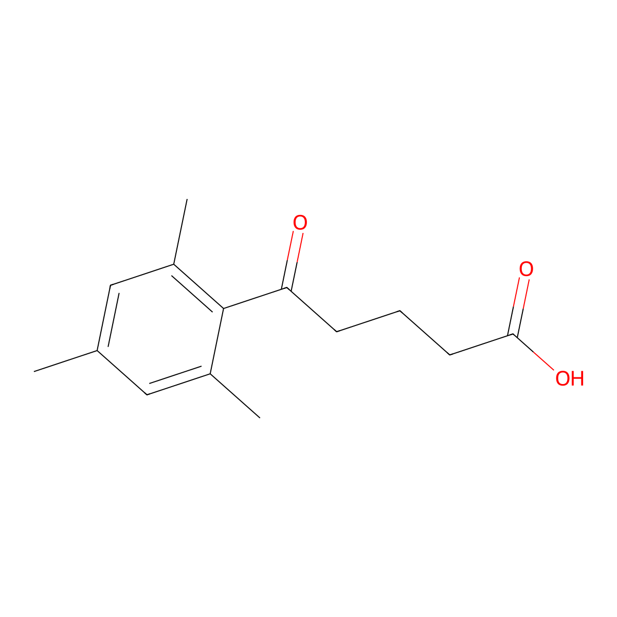 5-Oxo-5-(2,4,6-trimethylphenyl)pentanoic acid molecular structure, CAS 500892-07-9