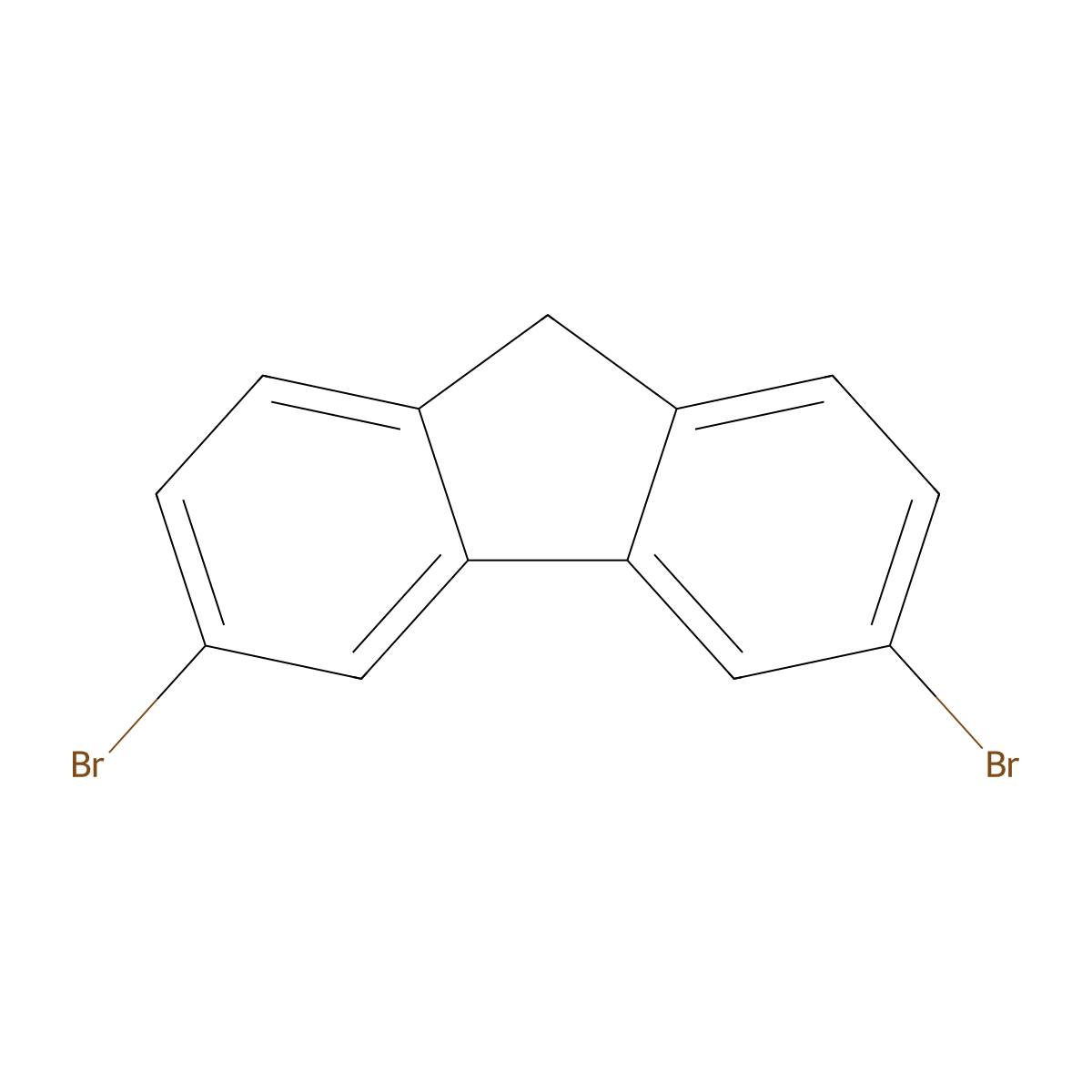 3,6-dibromo-9H-fluorene molecular structure, CAS 500901-89-3