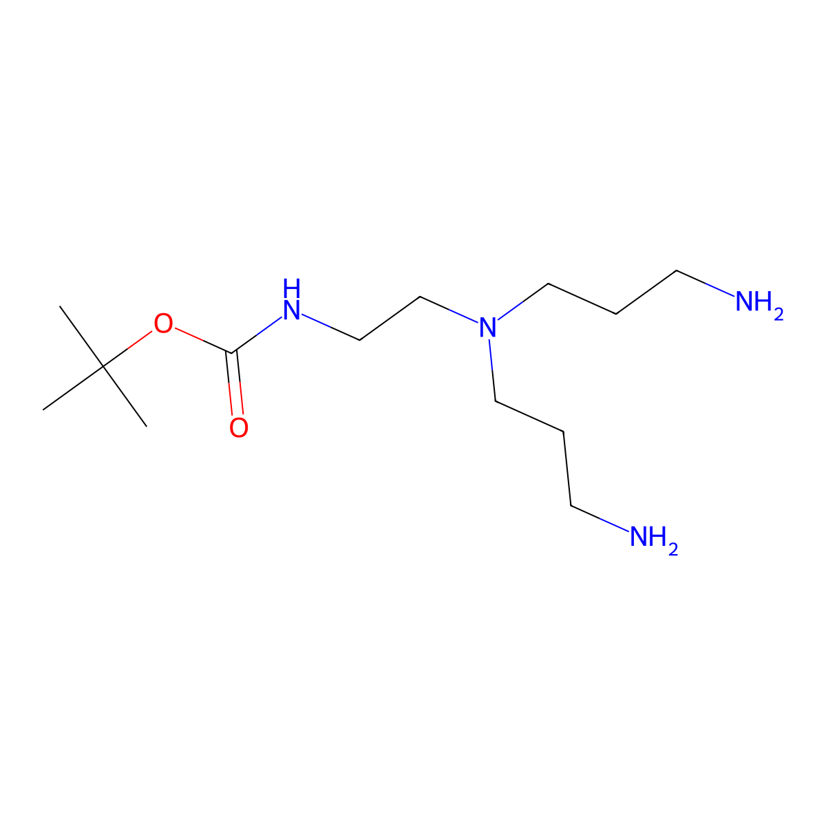 tert-butyl N-(2-(bis(3-aminopropyl)amino)ethyl)carbamate molecular structure, CAS 500904-24-5