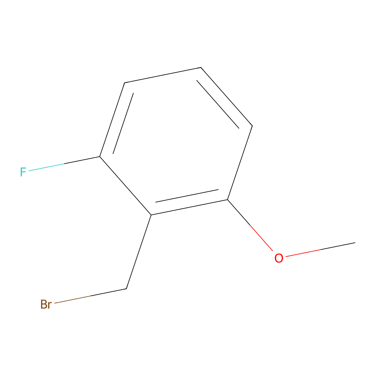 2-(Bromomethyl)-1-fluoro-3-methoxybenzene molecular structure, CAS 500912-17-4