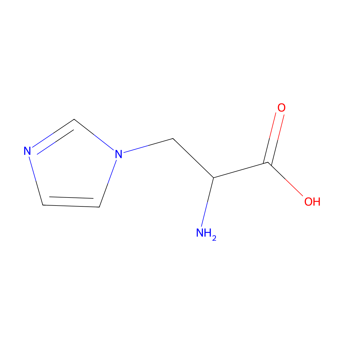 3-(1H-Imidazol-1-yl)alanine molecular structure, CAS 501-32-6