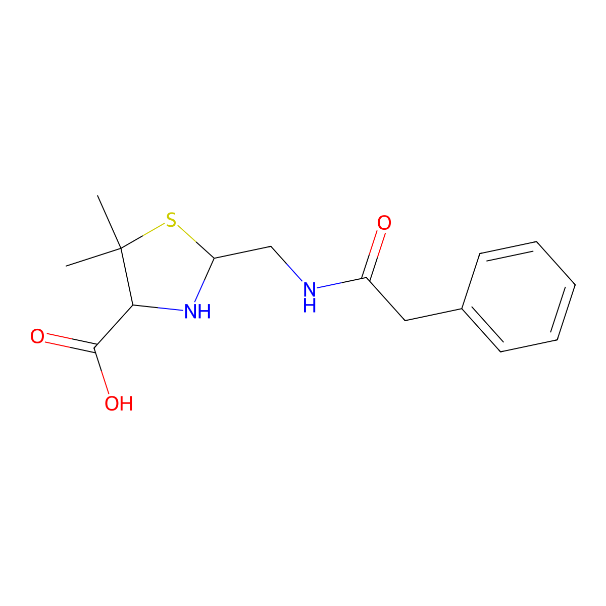 Penilloic acid molecular structure, CAS 501-34-8