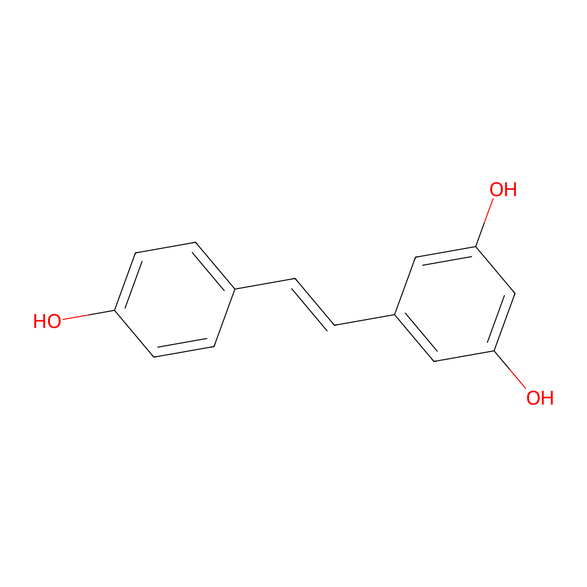 Resveratrol molecular structure, CAS 501-36-0