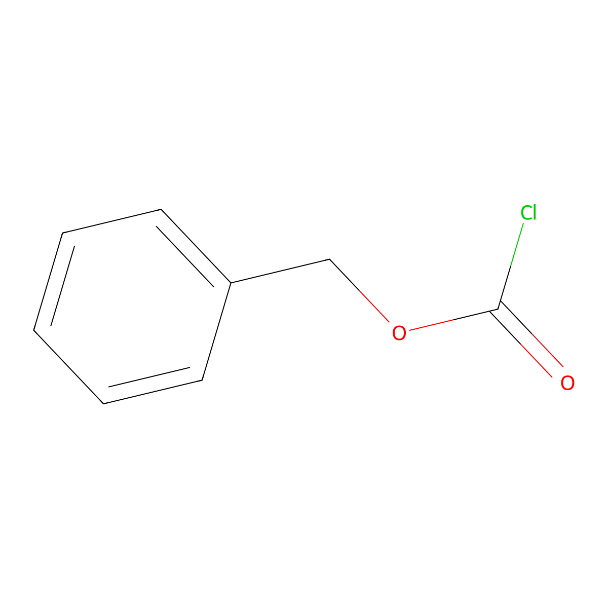 Benzyl chloroformate molecular structure, CAS 501-53-1