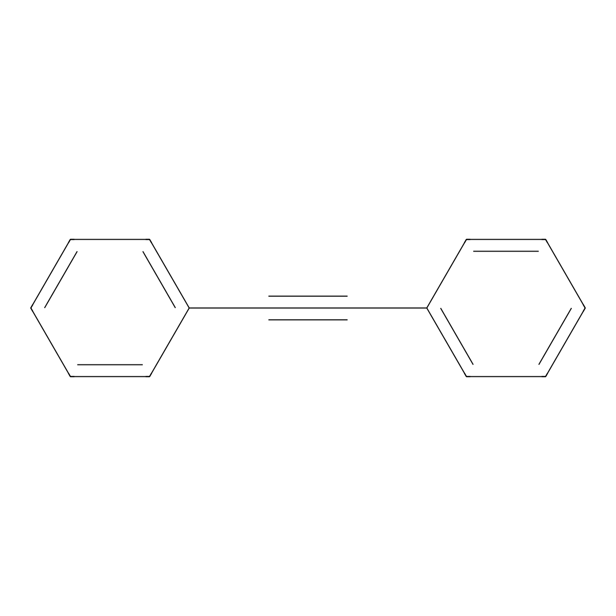 Diphenylacetylene molecular structure, CAS 501-65-5