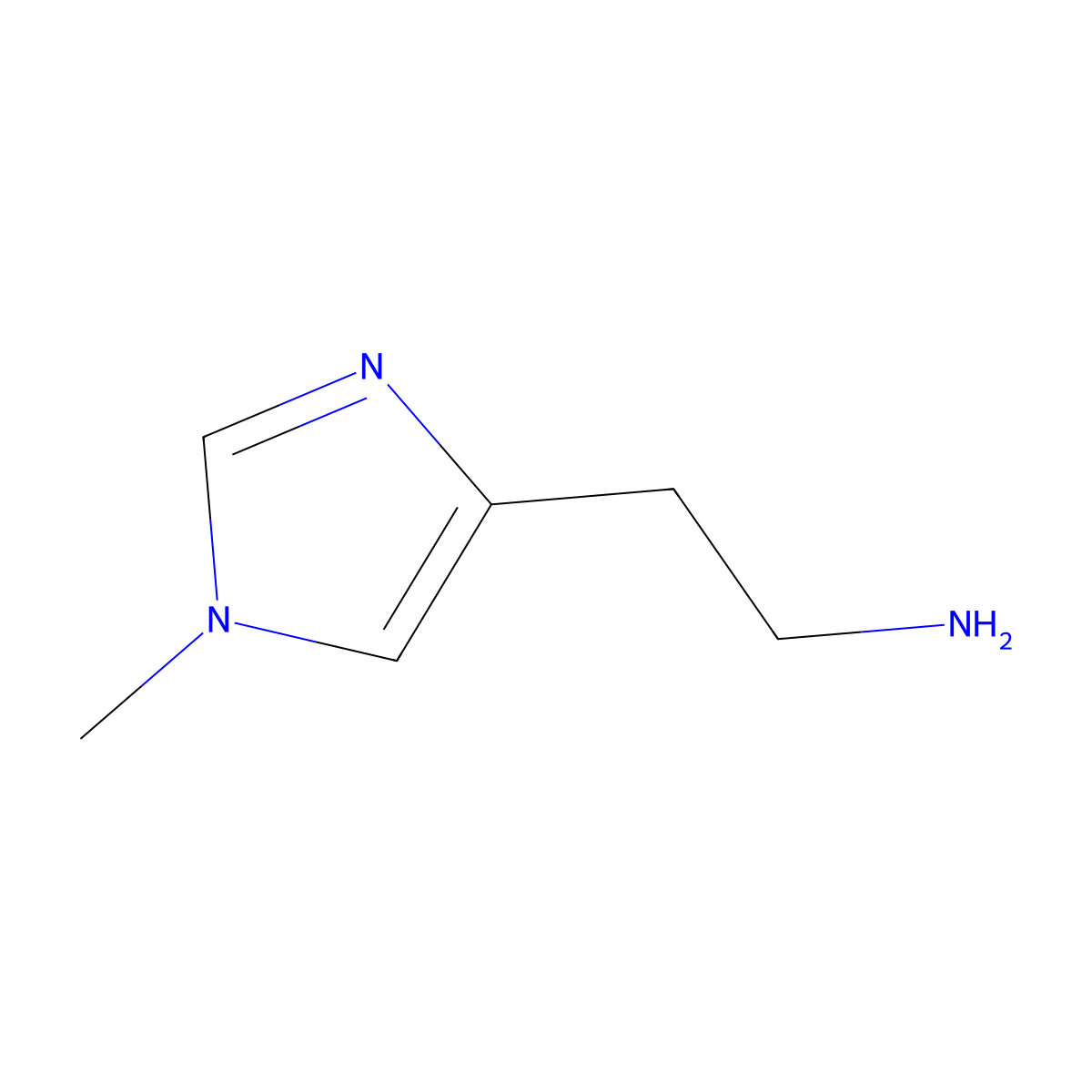 1-Methylhistamine molecular structure, CAS 501-75-7