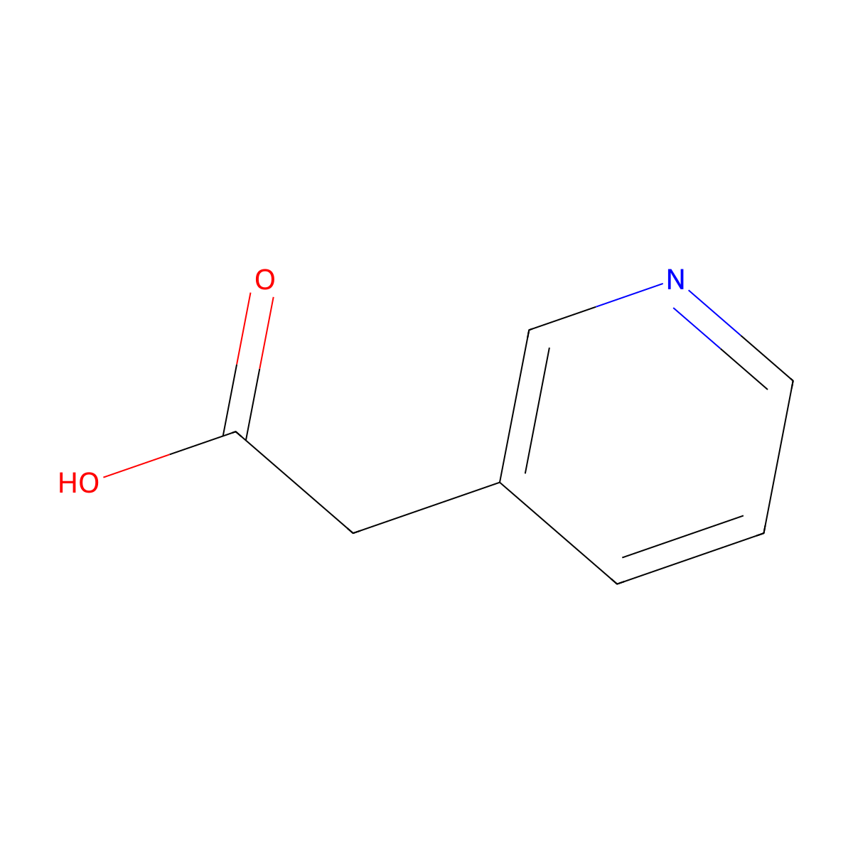 3-Pyridineacetic acid molecular structure, CAS 501-81-5