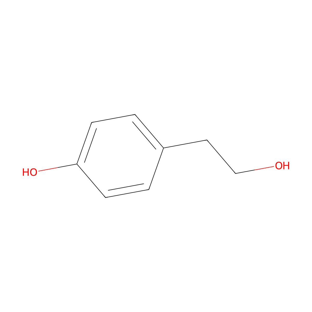 Tyrosol molecular structure, CAS 501-94-0