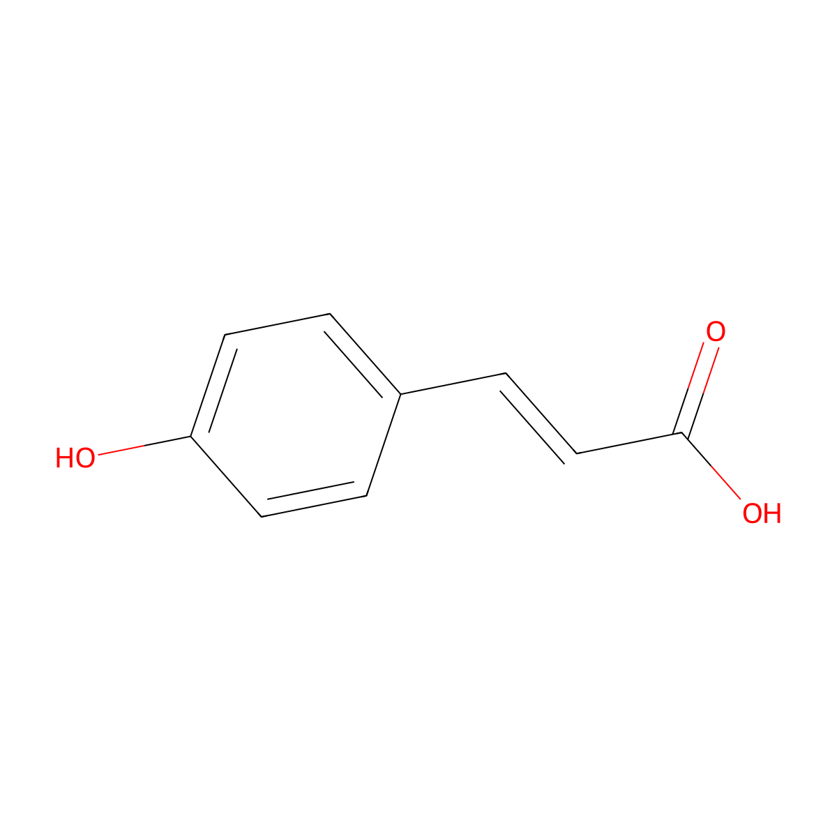P-Coumaric Acid molecular structure, CAS 501-98-4