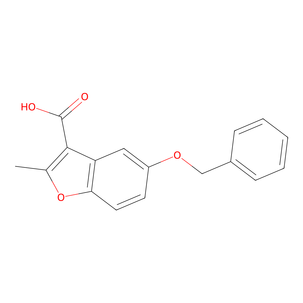 5-(Benzyloxy)-2-methyl-1-benzofuran-3-carboxylic acid molecular structure, CAS 5010-53-7