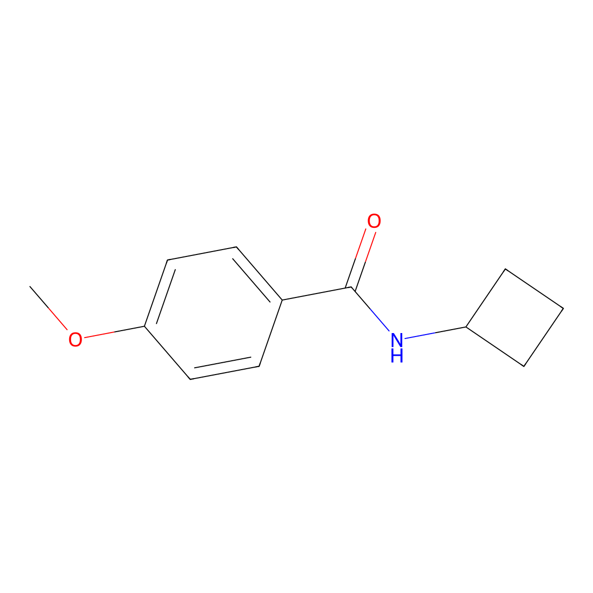 N-cyclobutyl-4-methoxybenzamide molecular structure, CAS 501001-81-6