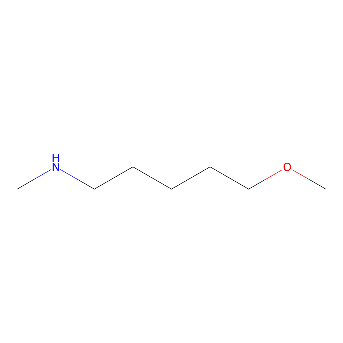 (5-Methoxypentyl)(methyl)amine molecular structure, CAS 501001-88-3