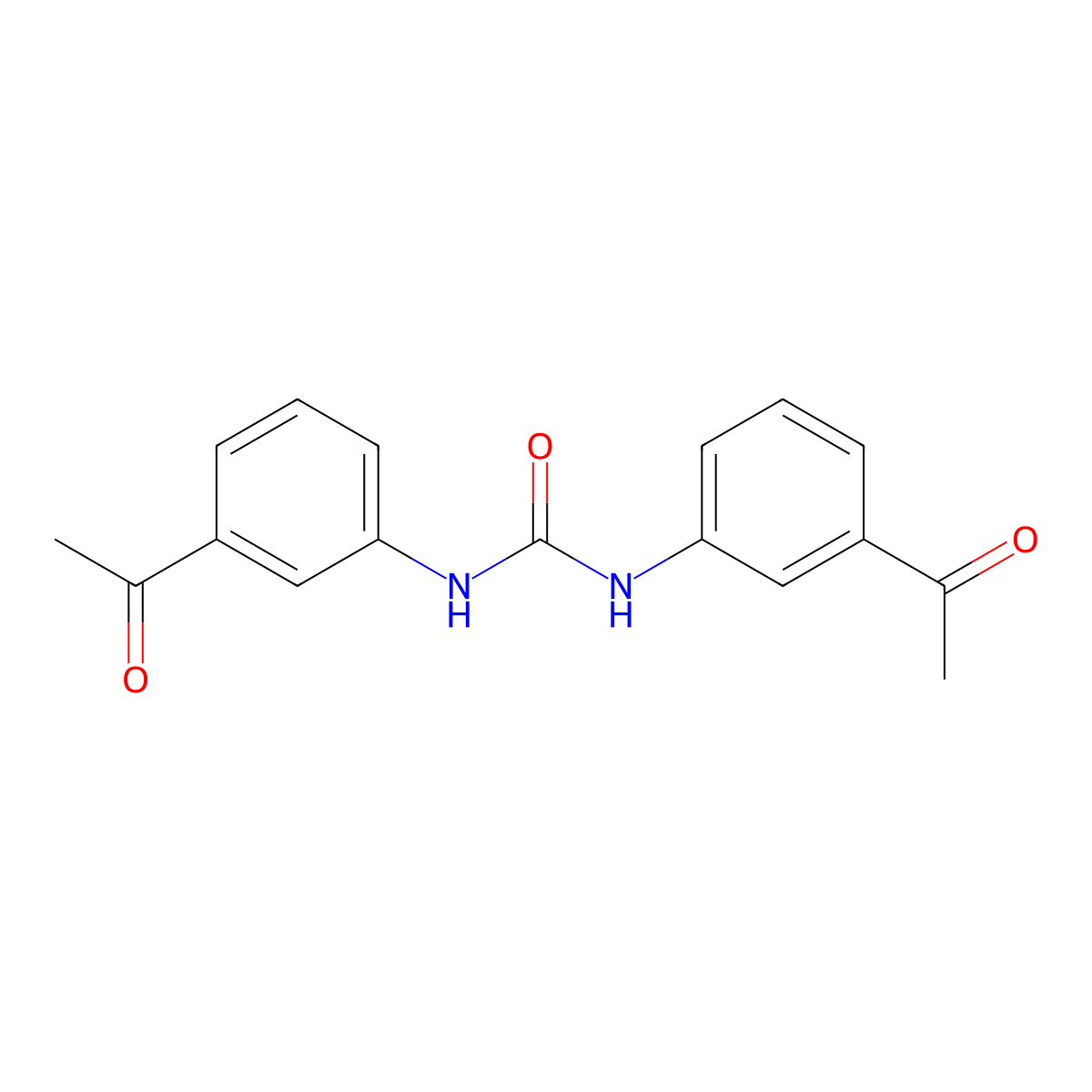 1,3-Bis(3-acetylphenyl)urea molecular structure, CAS 501002-05-7