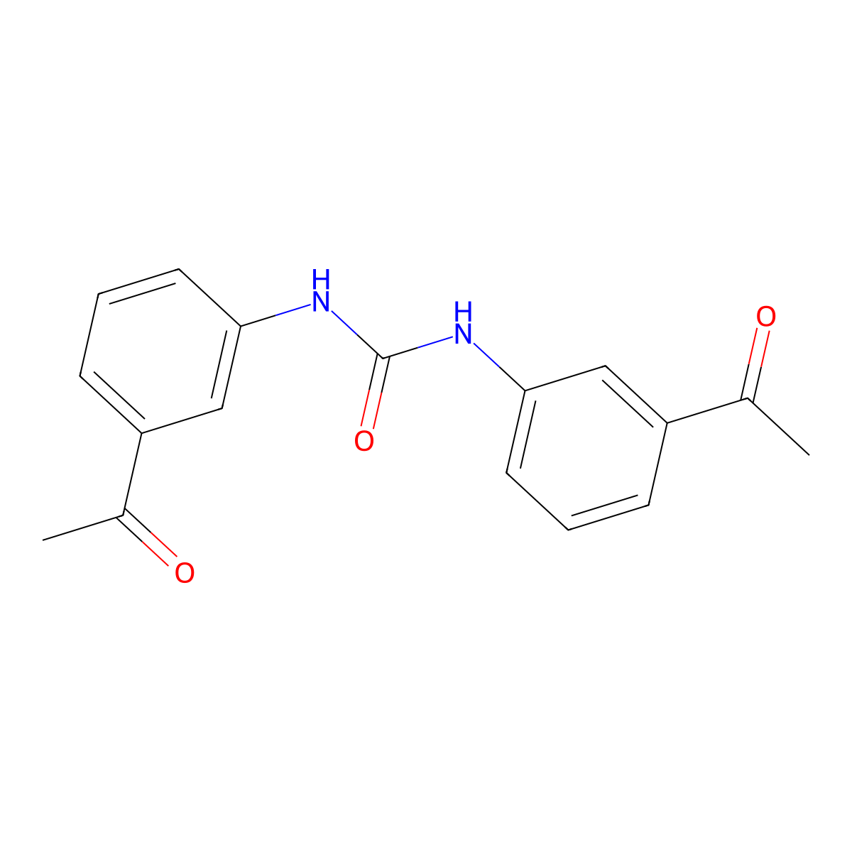 1,3-Bis(3-acetylphenyl)urea molecular structure, CAS 501002-05-7