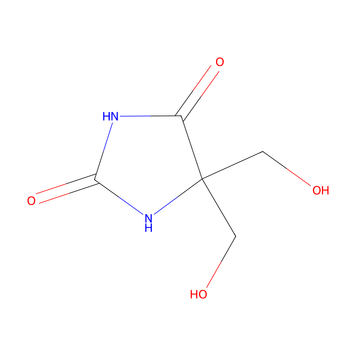 5,5-Bis(hydroxymethyl)imidazolidine-2,4-dione molecular structure, CAS 501003-24-3
