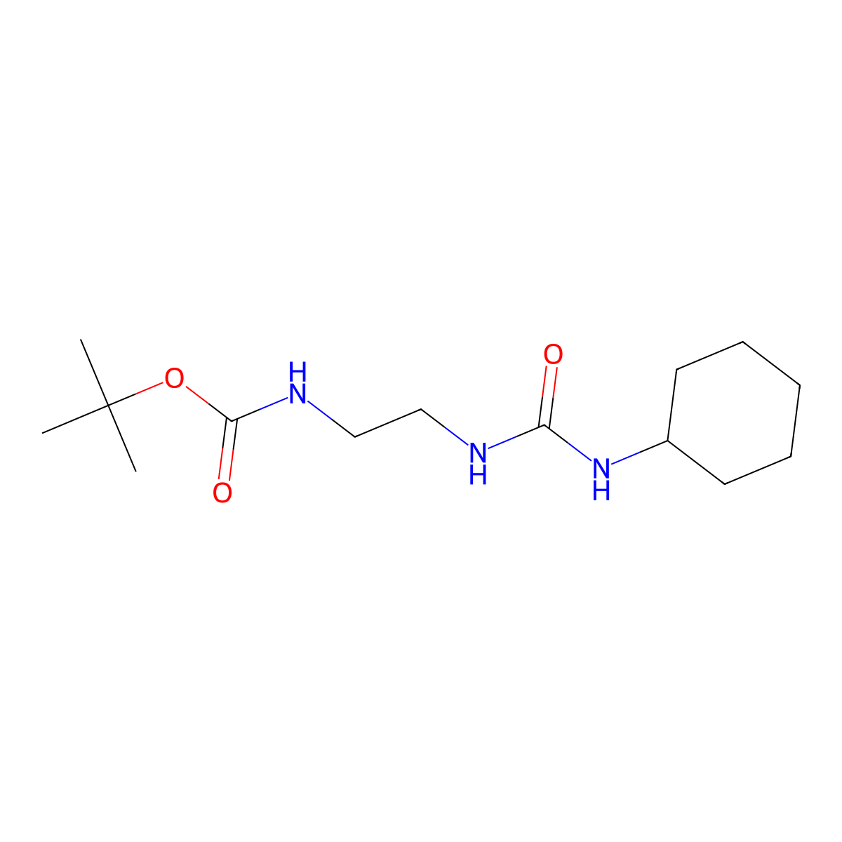 Tert-butyl {2-[(cyclohexylcarbamoyl)amino]ethyl}carbamate molecular structure, CAS 501003-84-5
