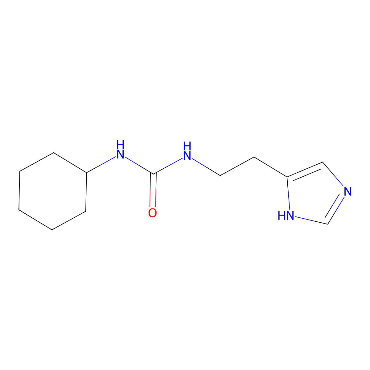 1-cyclohexyl-3-[2-(1H-imidazol-4-yl)ethyl]urea molecular structure, CAS 501003-90-3