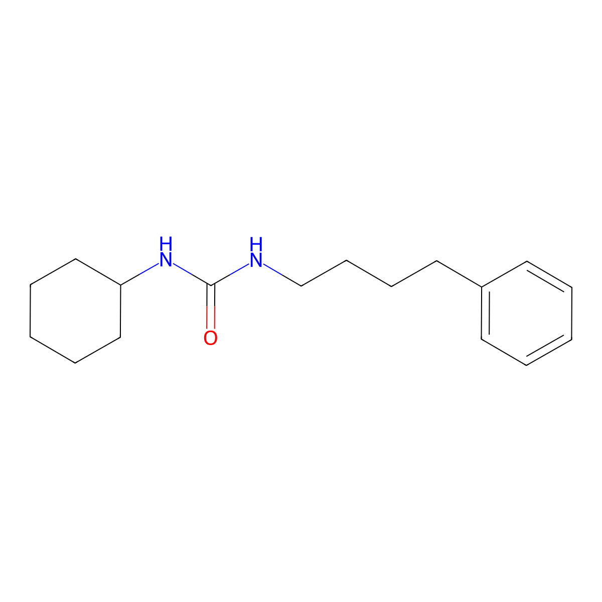 1-Cyclohexyl-3-(4-phenylbutyl)urea molecular structure, CAS 501003-98-1