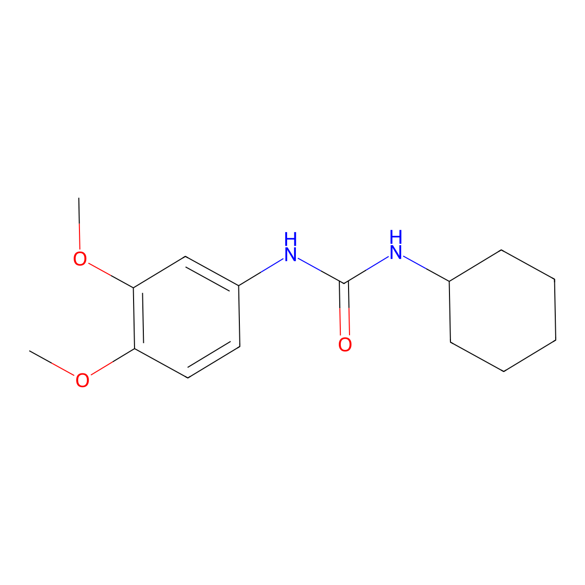 1-Cyclohexyl-3-(3,4-dimethoxyphenyl)urea molecular structure, CAS 501004-00-8