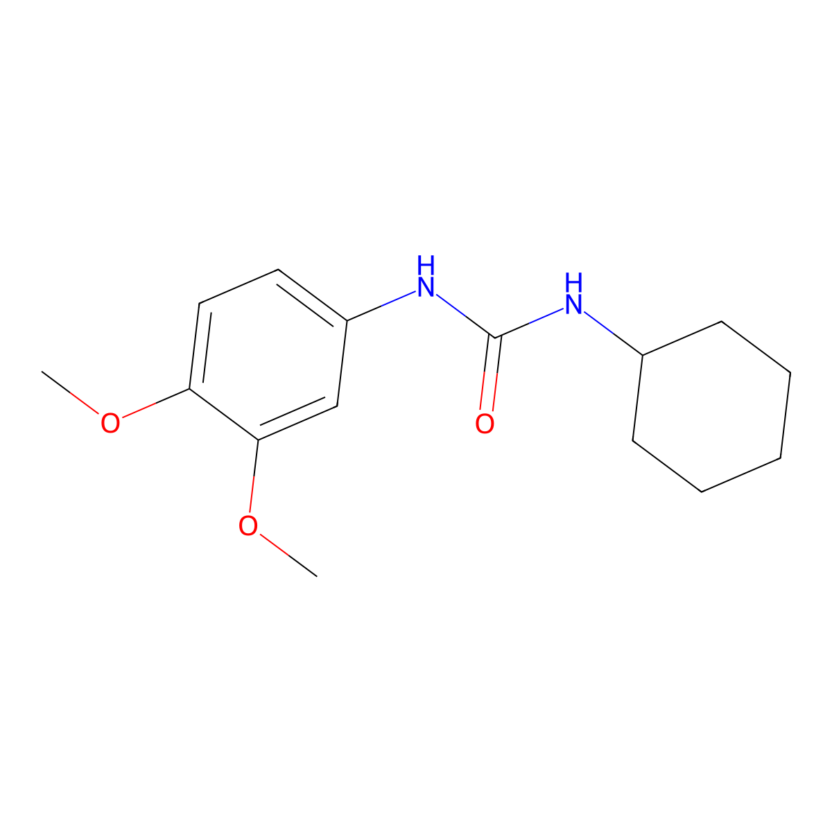 1-Cyclohexyl-3-(3,4-dimethoxyphenyl)urea molecular structure, CAS 501004-00-8