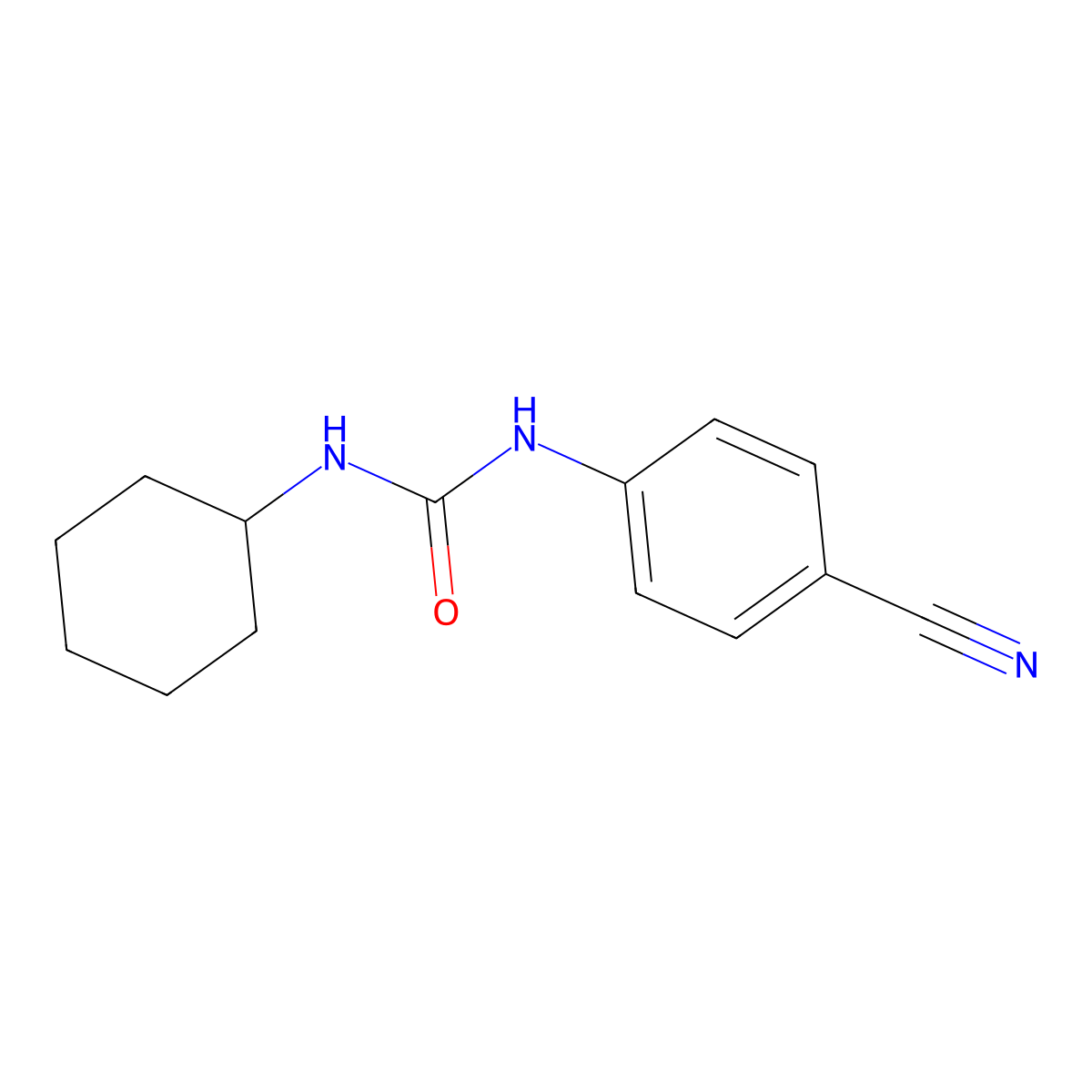 1-(4-Cyanophenyl)-3-cyclohexylurea molecular structure, CAS 501004-01-9