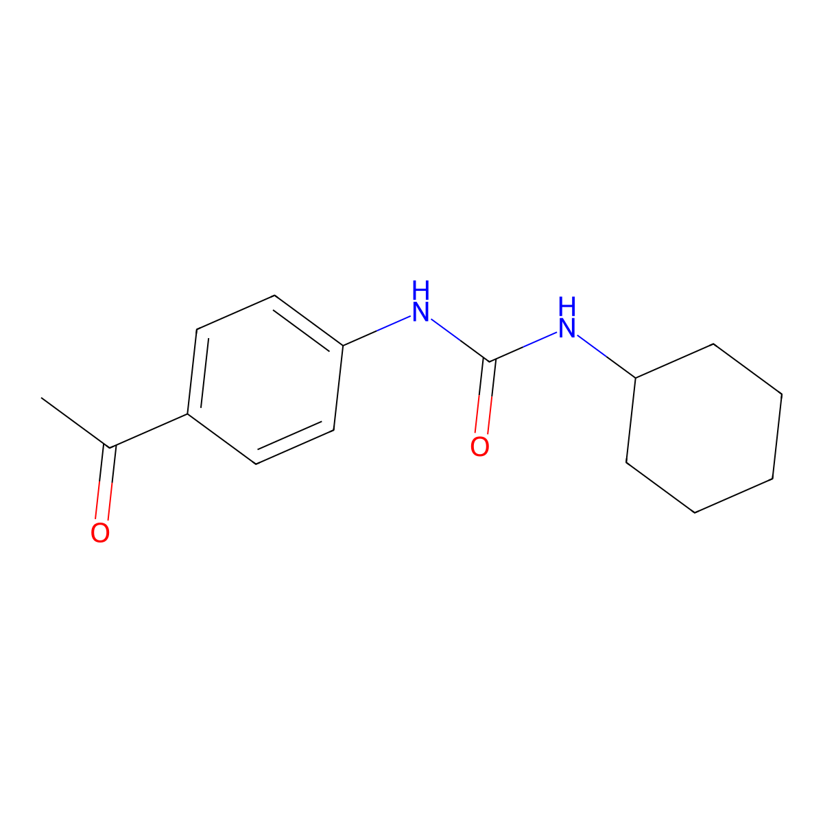 N-(4-acetylphenyl)-N'-cyclohexylurea molecular structure, CAS 501004-02-0