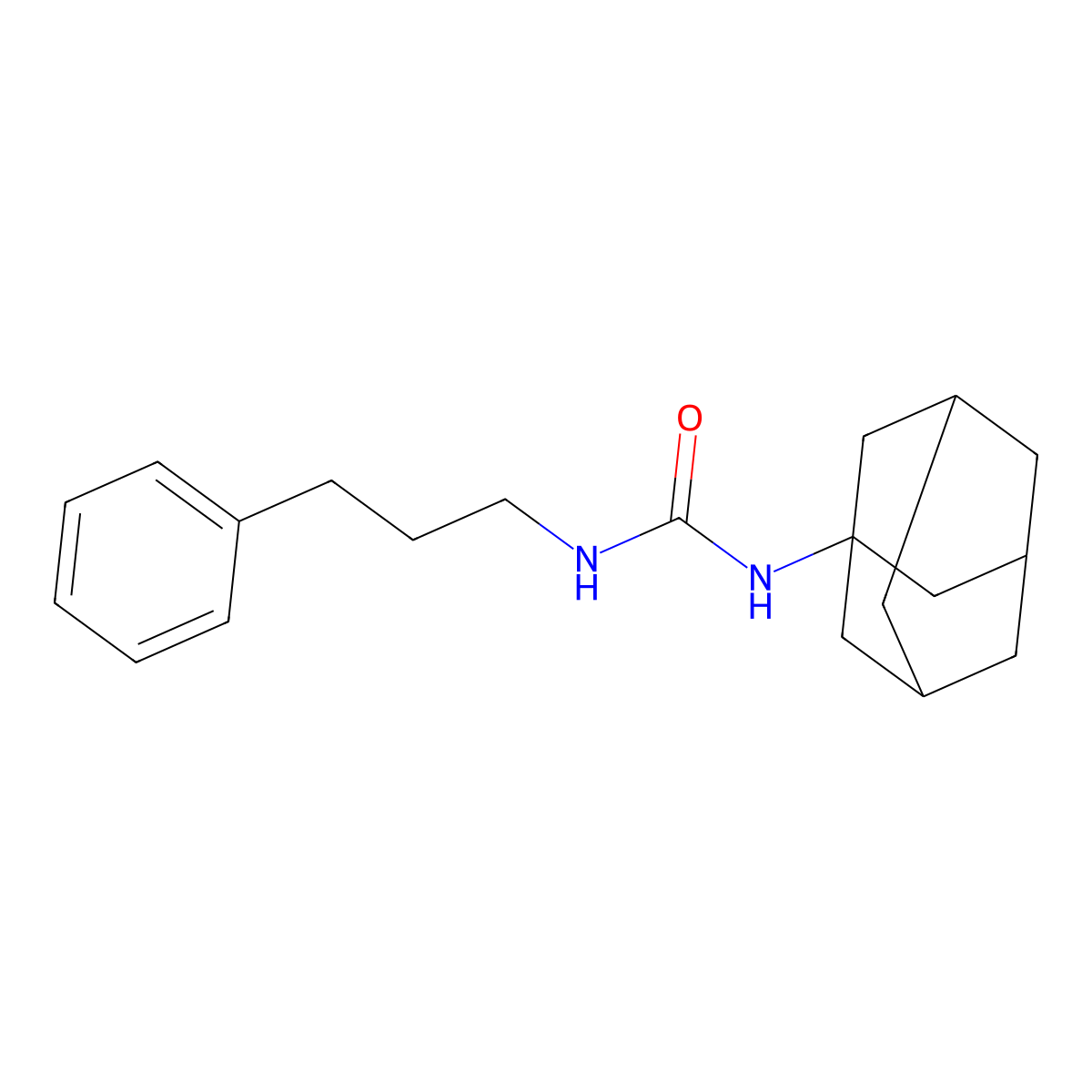 1-(1-Adamantyl)-3-(3-phenylpropyl)urea molecular structure, CAS 501004-04-2
