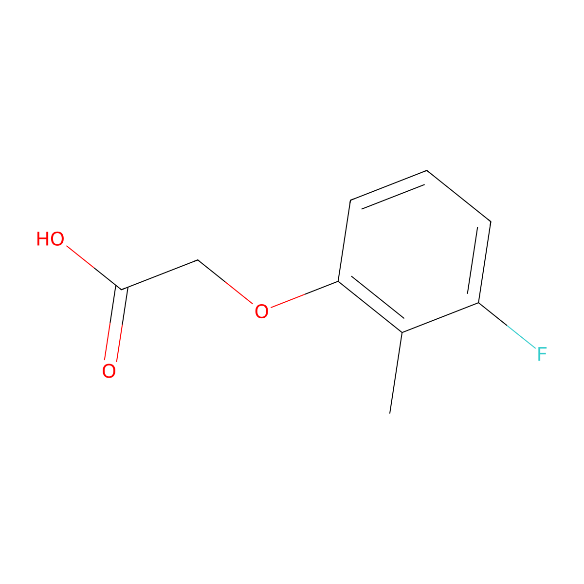 2-(3-Fluoro-2-methylphenoxy)acetic acid molecular structure, CAS 501008-36-2