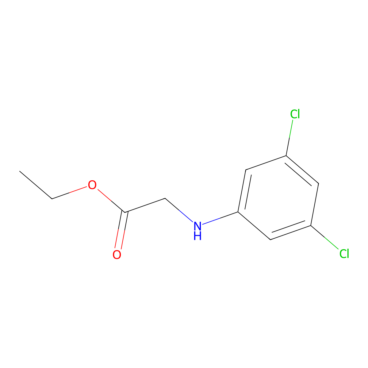 Ethyl 2-[(3,5-dichlorophenyl)amino]acetate molecular structure, CAS 501008-39-5